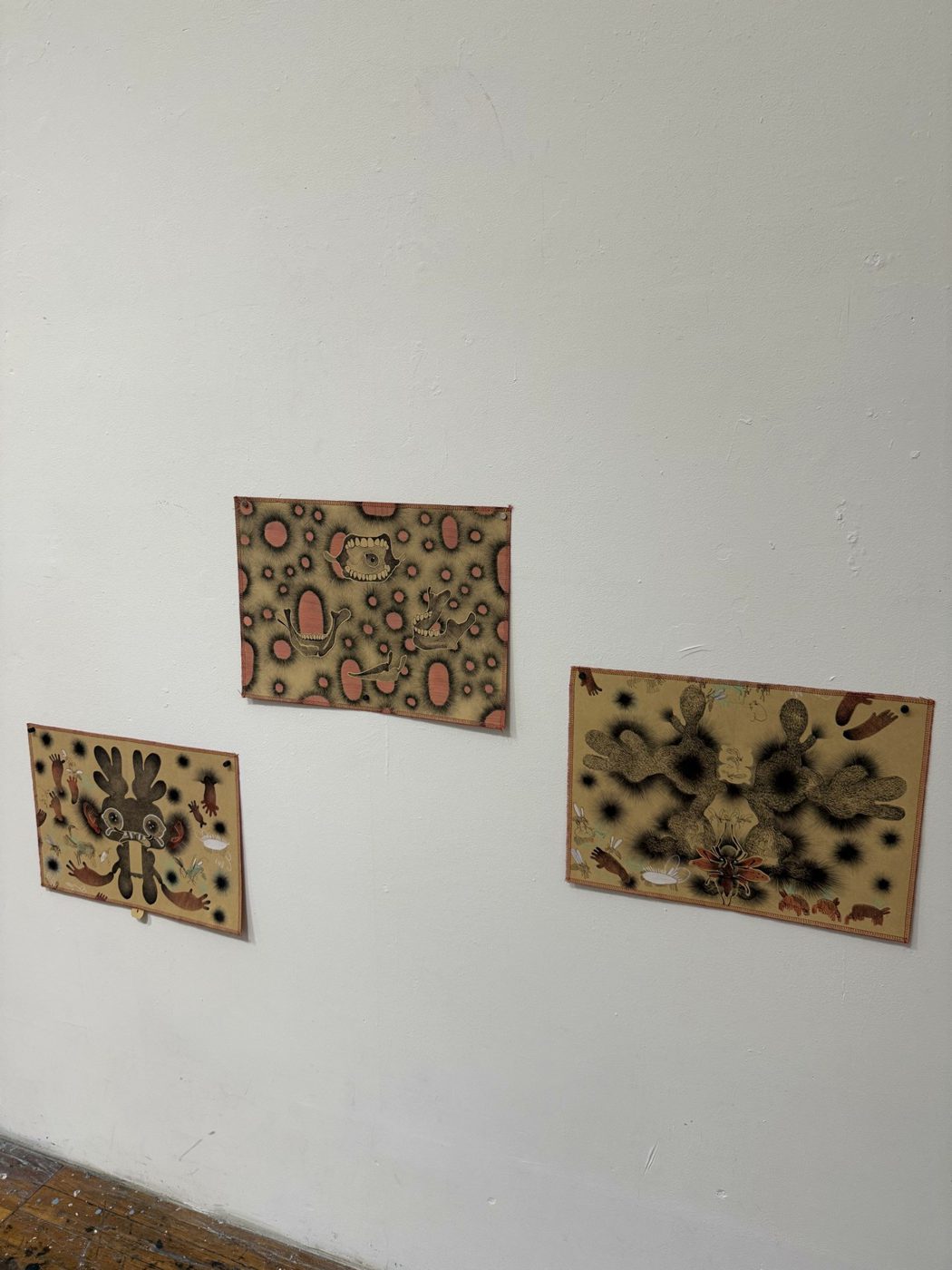 Small drawings in Robert Gabris's studio